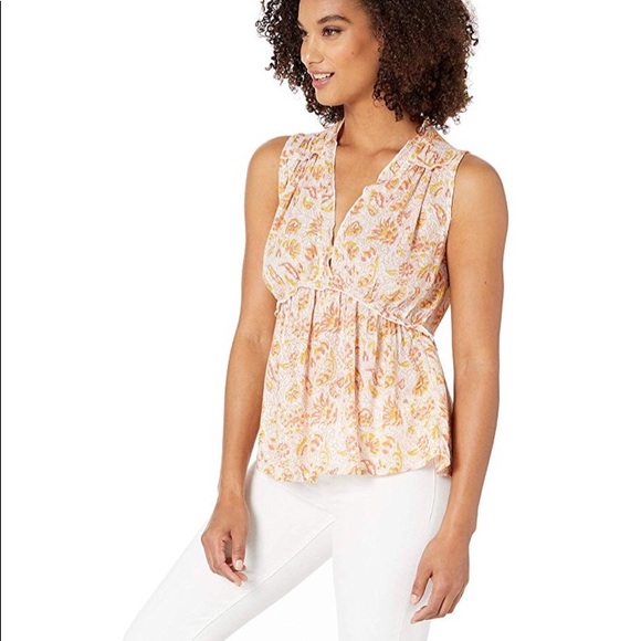 Lucky🍀Brand NWT szXS sleeveless ruffled top - Picture 3 of 9